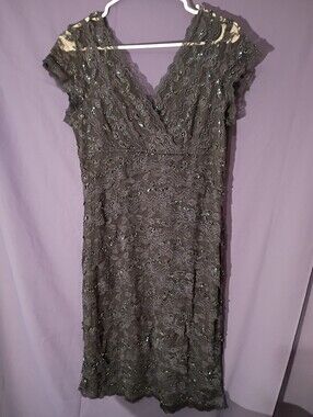 Marina Navy Lace & Sequin Dress